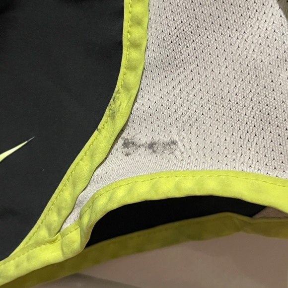 Nike Dri-Fit Tempo Black with Yellow Highlight Shorts - Picture 4 of 6
